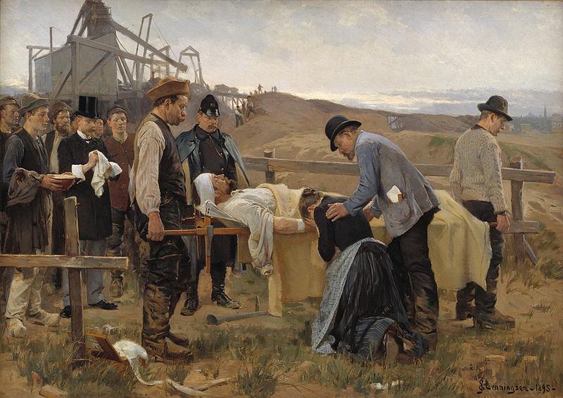 Erik Henningsen A wounded worker),